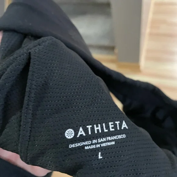 Athleta Powervita Rose Stripe Elation High Neck Bra Sz. Large - Picture 3 of 3